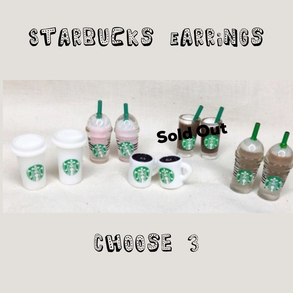 Starbucks Jewelry - ⭐️ ☕️ Starbucks Earrings: 3 Pair ☕️
